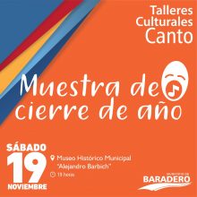 Muestra de cierre de año del taller de canto de cultura