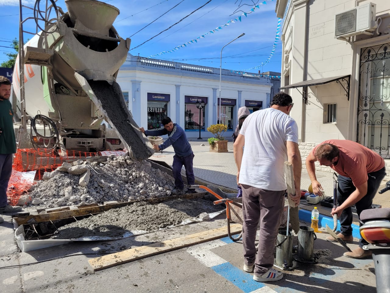 Avanza la obra de restauración de calle Anchorena
