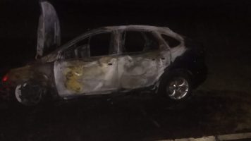 Se incendio un automóvil en el camino del Bajo Alsina