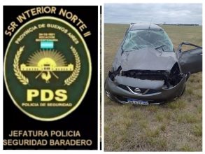Despiste de un automóvil en km 134 Rosario-BS AS