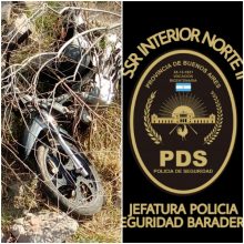 Encontraron una moto en un descampado, tenia pedido de secuestro
