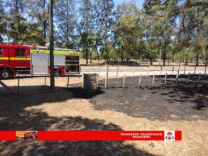 Incendio ocasionado por un tendido eléctrico