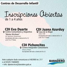 ¡Abrimos la inscripción para los Centros de Desarrollo Infantil! ?