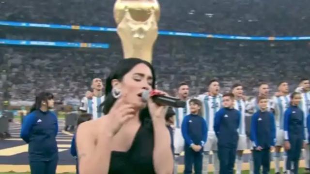 Lali Espósito interpretó el Himno Nacional Argentino en la final del Mundial de Qatar 2022