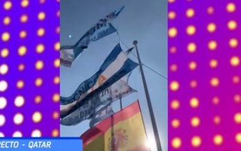 Escándalo en el Mundial Qatar 2022: hinchas argentinos bajaron la bandera inglesa e izaron la de Malvinas