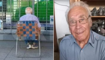 Miró el partido de la Selección sentado frente a una vidriera y su imagen se viralizó: “Es mi cábala”