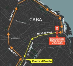 Se desbordó la Autopista 25 de Mayo y ahora el recorrido de la Selección es una incógnita