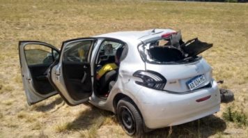 Auto despistó en el km. 175 de la Ruta 9