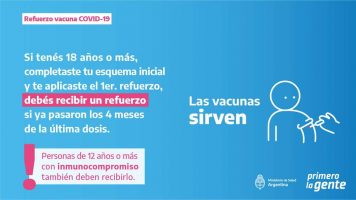 Se aplica en Centros de Salud de Baradero el tercer refuerzo de la vacuna contra Covid-19