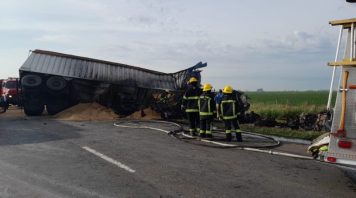 Arrecifes: falleció un chofer en un choque entre tres camiones en la Ruta 51