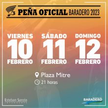 La Peña Oficial Baradero 2023 cumplirá una nueva edición en la Plaza Mitre sumándose a los festejos festivaleros ?