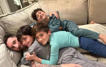 “Mi montaña de amor”: la tierna foto de Lionel Messi junto a sus hijos que publicó Antonela Rocuzzo luego de la victoria del PSG