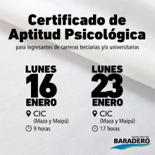 En el CIC se realizarán certificados de aptitud psicológica
