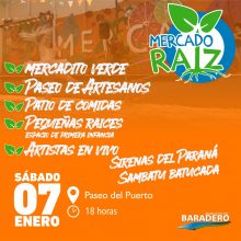 Enero de Mercado Raíz en el Paseo del Puerto