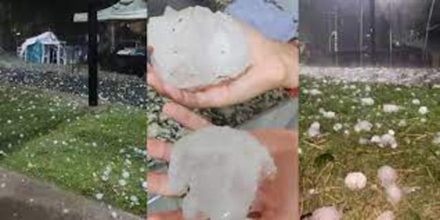 Impactante caída de granizo causó destrozos en San Luis