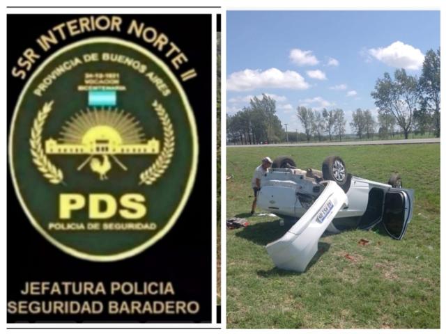 Vuelco de vehículo. No hubo lesionados.