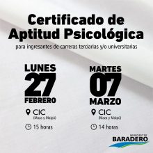 Si sos estudiante de nivel terciario o universitario podes sacar tu Certificado de Aptitud Psicológica ?