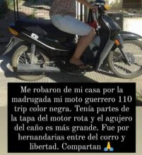 Siguen los robos: otra vez, una moto.
