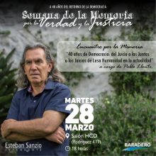 ? Seguimos con las actividades por la Semana de la Memoria