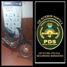 Hallaron otra moto que había sido robada