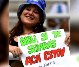 Una sampedrina se hizo viral con su cartel