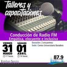 Está abierta la inscripción para el taller gratuito de Conducción de Radio FM empática, elocuente e inclusiva