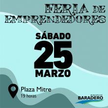 Este sábado habrá Feria de Emprendedores en Plaza Mitre