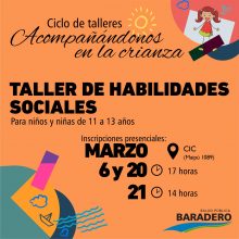 Ciclo de talleres “Acompañándonos en la crianza”: conocé los talleres que se vienen
