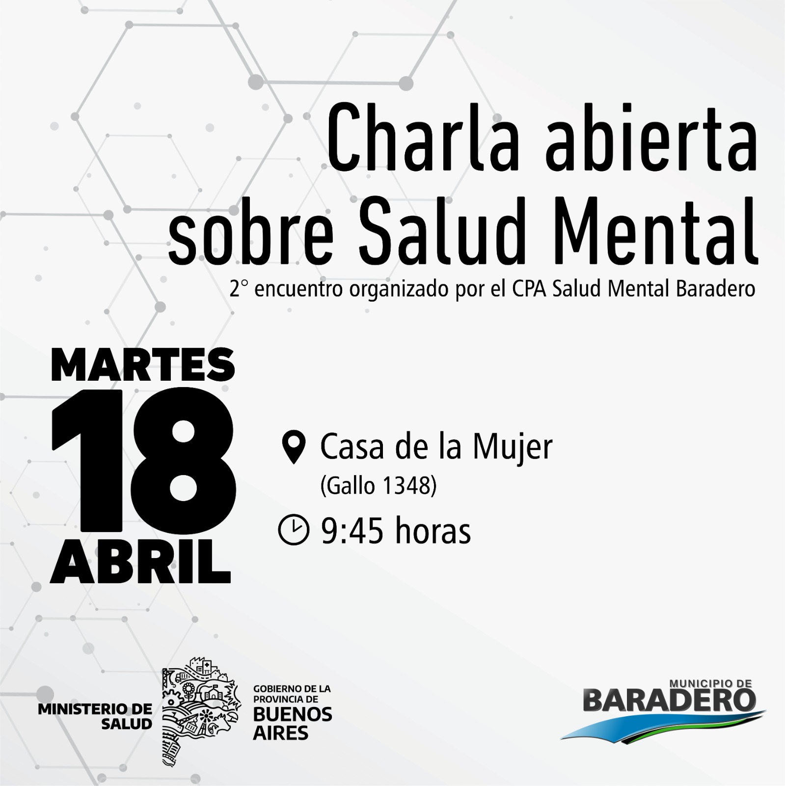 Se desarrollará la segunda charla abierta sobre salud mental
