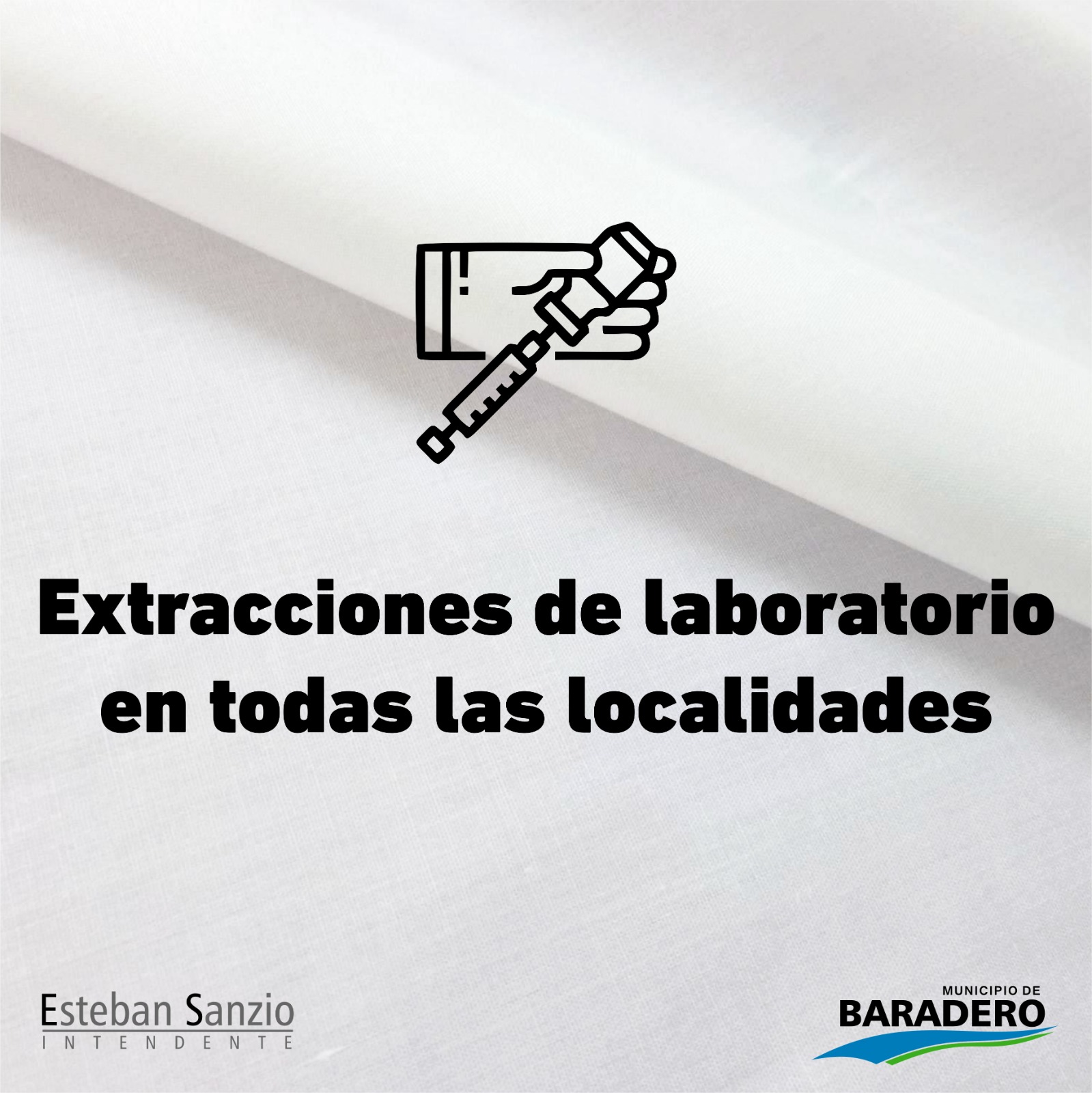 A partir de mayo contaremos con extracciones de laboratorio en todas las localidades