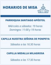 Cambio horarios de misas.