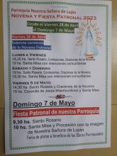 Parroquia Nuestra señora de Luján: Novena y fiesta patronal 2023.
