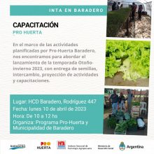 INTA Pro-Huerta: se llevará adelante una capacitación en Baradero