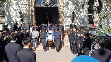 Despidieron los restos de Osvaldo Cantero, el policía asesinado en un tiroteo (Video)