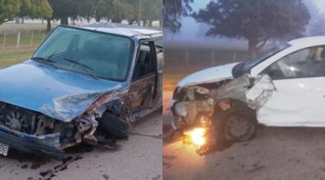 Dos automóviles colisionaron en la Ruta 191