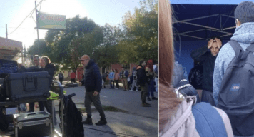 Filman escenas de una película en Baradero con Joaquín Furriel y Griselda Siciliani como protagonistas