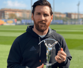 Lionel Messi recibió el galardón al mejor deportista del 2022