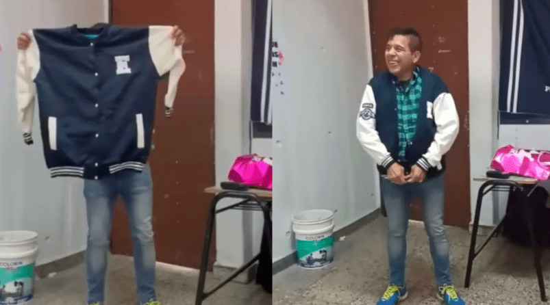 “Voy a llorar”: un grupo de alumnos sorprendió a un profesor con un regalo y su respuesta se hizo viral