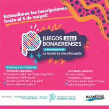 Se extendió la inscripción a los Juegos Bonaerenses 2023