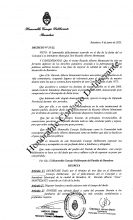 Decreto de duelo por el fallecimiento de Ricardo Montesanti