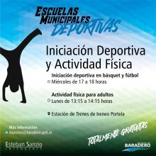 Sumate a la Escuela Municipal de Iniciación Deportiva y de Actividad Física en Portela