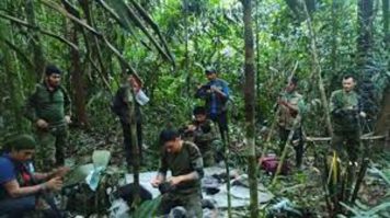Encontraron con vida a los cuatro nenes que cayeron hace 40 días en una selva de Colombia
