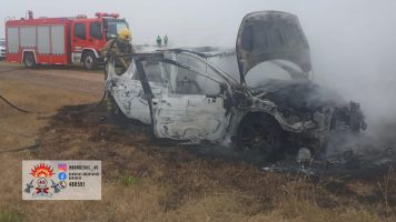 Incendio de un vehículo en Ruta 9