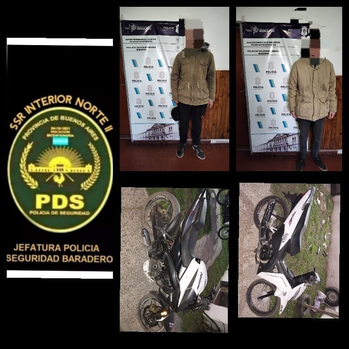 Dos aprehendidos luego de allanamientos donde se encontraron dos motos robadas