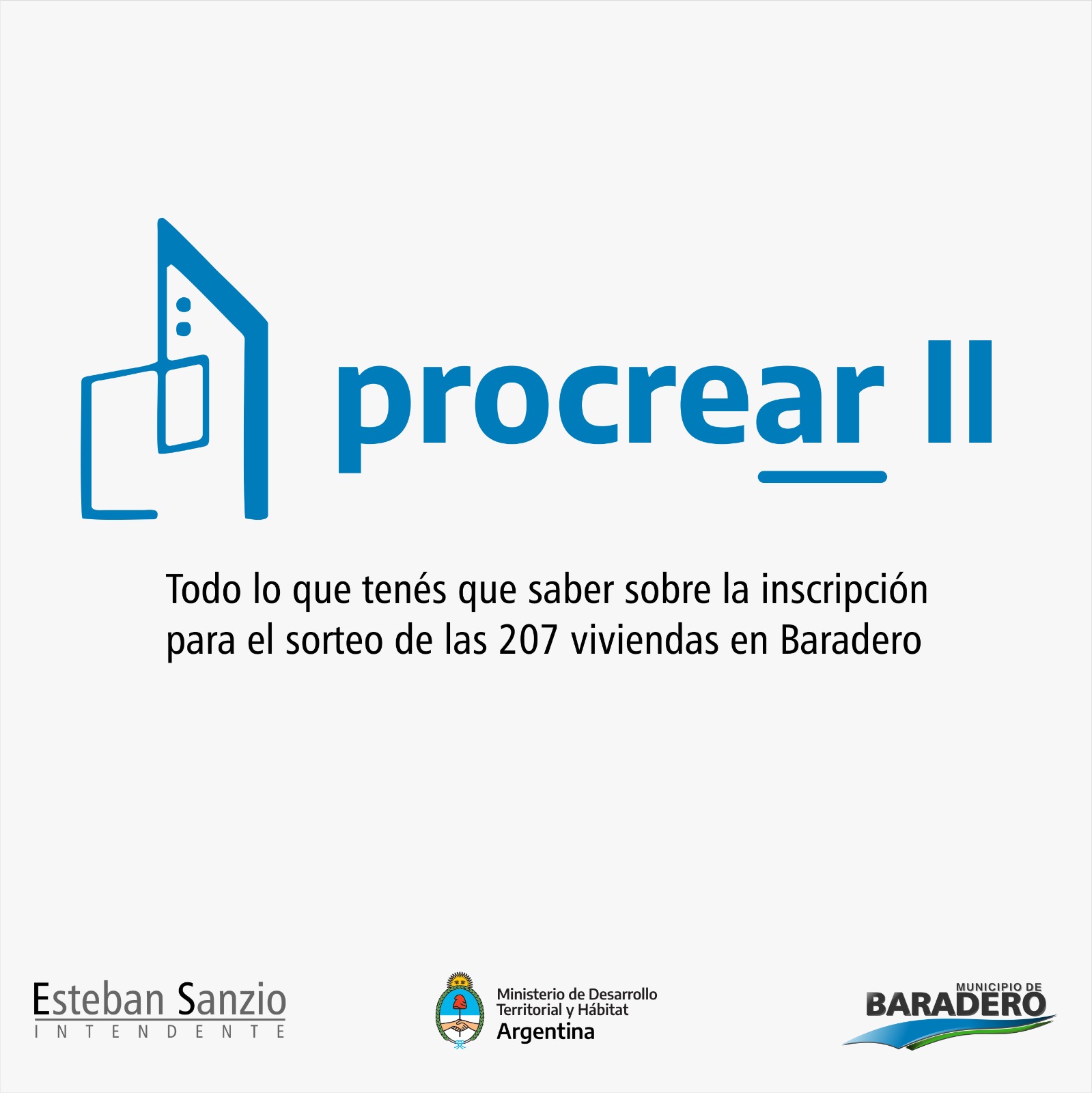 Información importante sobre la inscripción al sorteo de las 207 viviendas