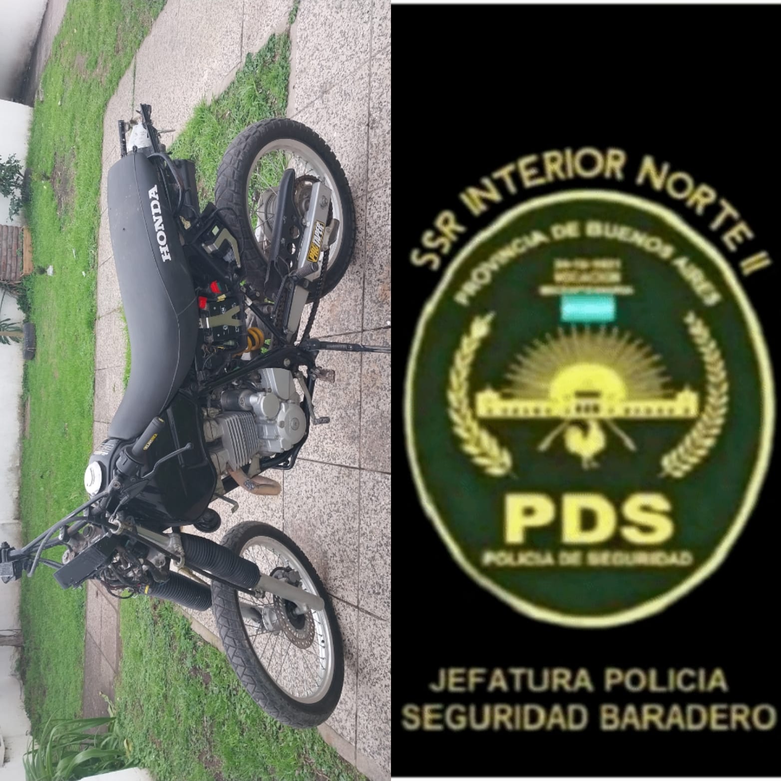 Recuperan moto robada