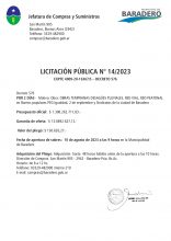 Licitación pública N°14