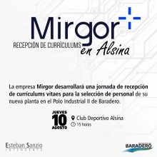 Mirgor realiza recepción de currículums en Alsina