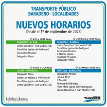 Transporte público Baradero – Localidades: desde septiembre el servicio contará con nuevos horarios