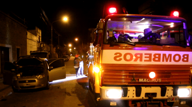 Incendio en un tendido eléctrico